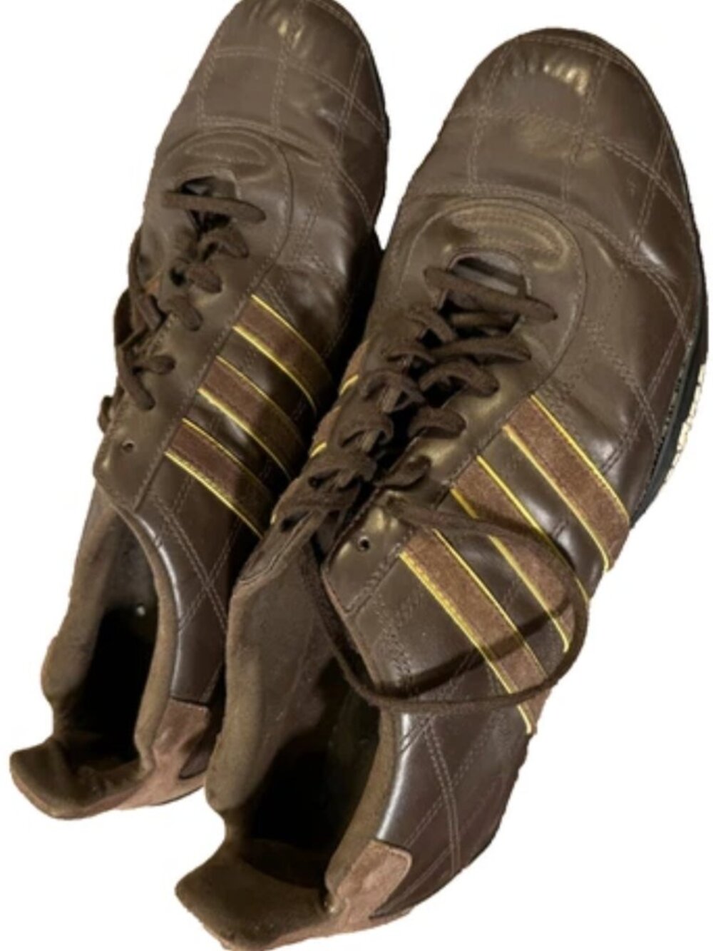 Adidas Originals Men's Tuscany Leather Driving Shoe, Chocolate Gold Sneaker 11M